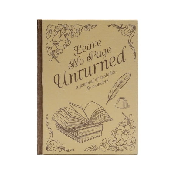 U Style No Page Unturned Book Cloth Casebound Journal, 6" x 8", 200 Sheets
