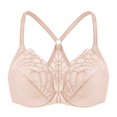 thumbnail image 1 of CHUANK Female Racerback Front Closure Unlined Underwire Bra for Women Black 34B, 1 of 6