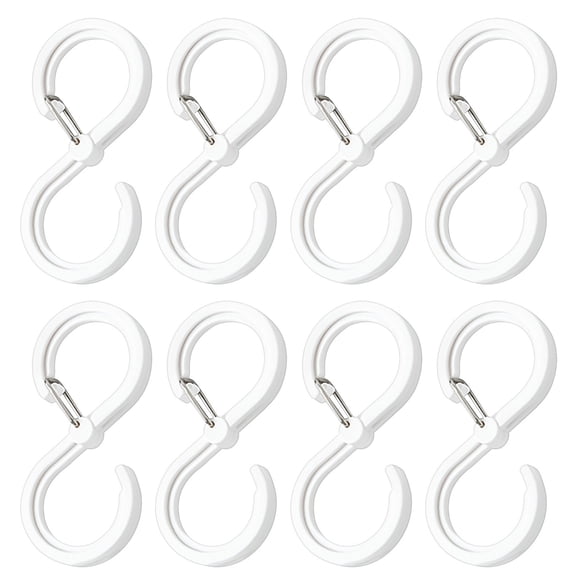 EGNMCR Crochets pour Suspendre, Lot de 8 Crochets en S, Grand Crochet Multifonction en S avec Boucle, Crochet en S pour Suspendre Manteau, Sac, Tasses pour Cuisine Salle de Bain, Crochet en S de 2,56 Pouces