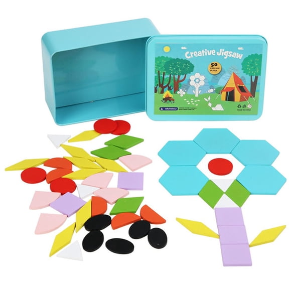 Jouets Casse-Tête Géométriques en Bois Jeu de Casse-Tête en Bois pour la Maternelle Jouets Éducatifs pour Enfants Cadeau