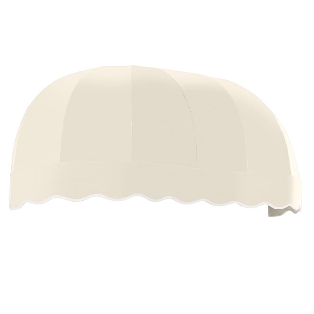 AWNTECH 3 ft. Chicago Elongated Dome Style Door/Window Awning Fixed Outdoor Canopy 40.5 Inch W x 31 Inch H x 24 Inch Proj, Linen