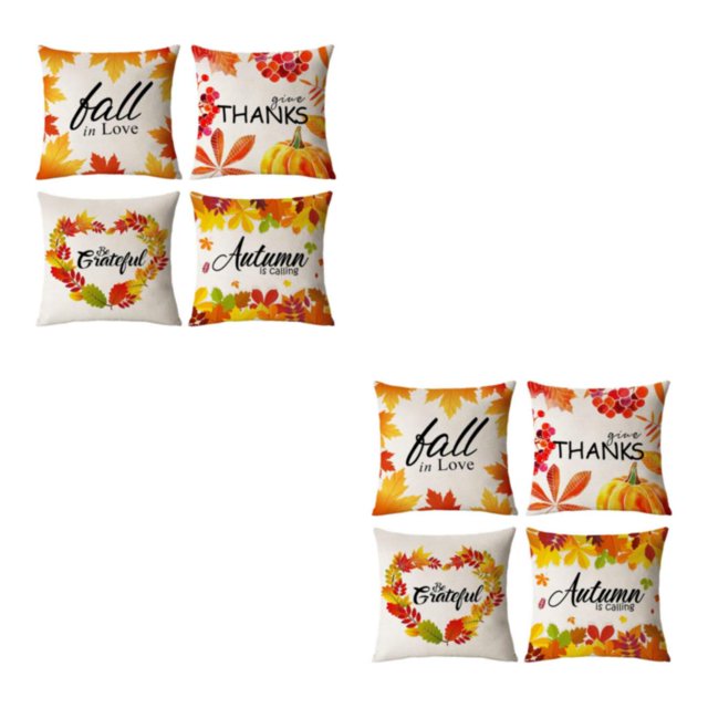 kurtrusly 4pack/lot Holiday Home With Easy-care Pillowcase Soft Cushion Cover Halloween-8 2Set