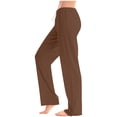 thumbnail image 2 of ohmzyzo Womens Summer Fashion Solid Casual Elastic Waist Drawstring Long Pants, 2 of 5