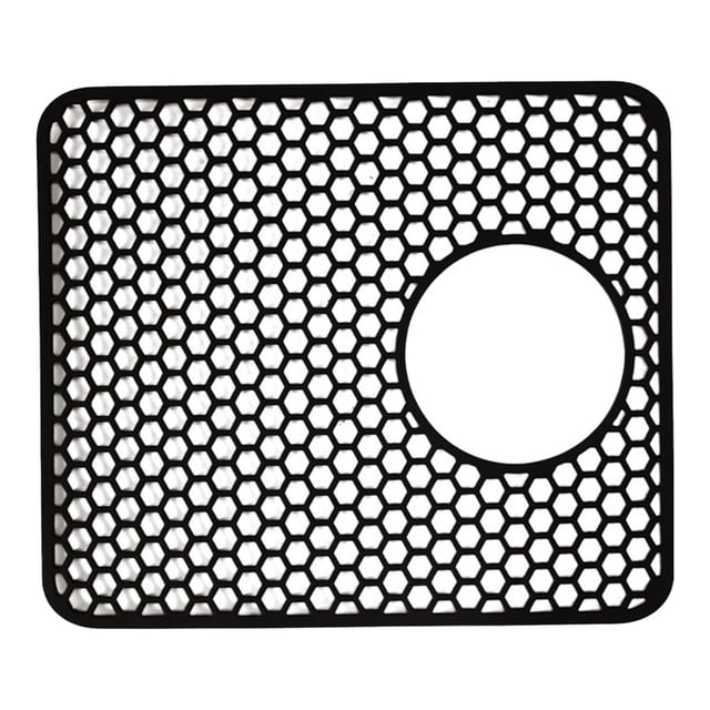 Abbracc Kitchen Sink Mat Countertop Mat Heat Resistant Non Slip Sink Grid Sink Liner Pad Black