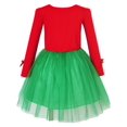 thumbnail image 2 of Robe Fille Noël Chapeau de Père Noël Manches Longues Robe de Fête 4 Ans, 2 of 6