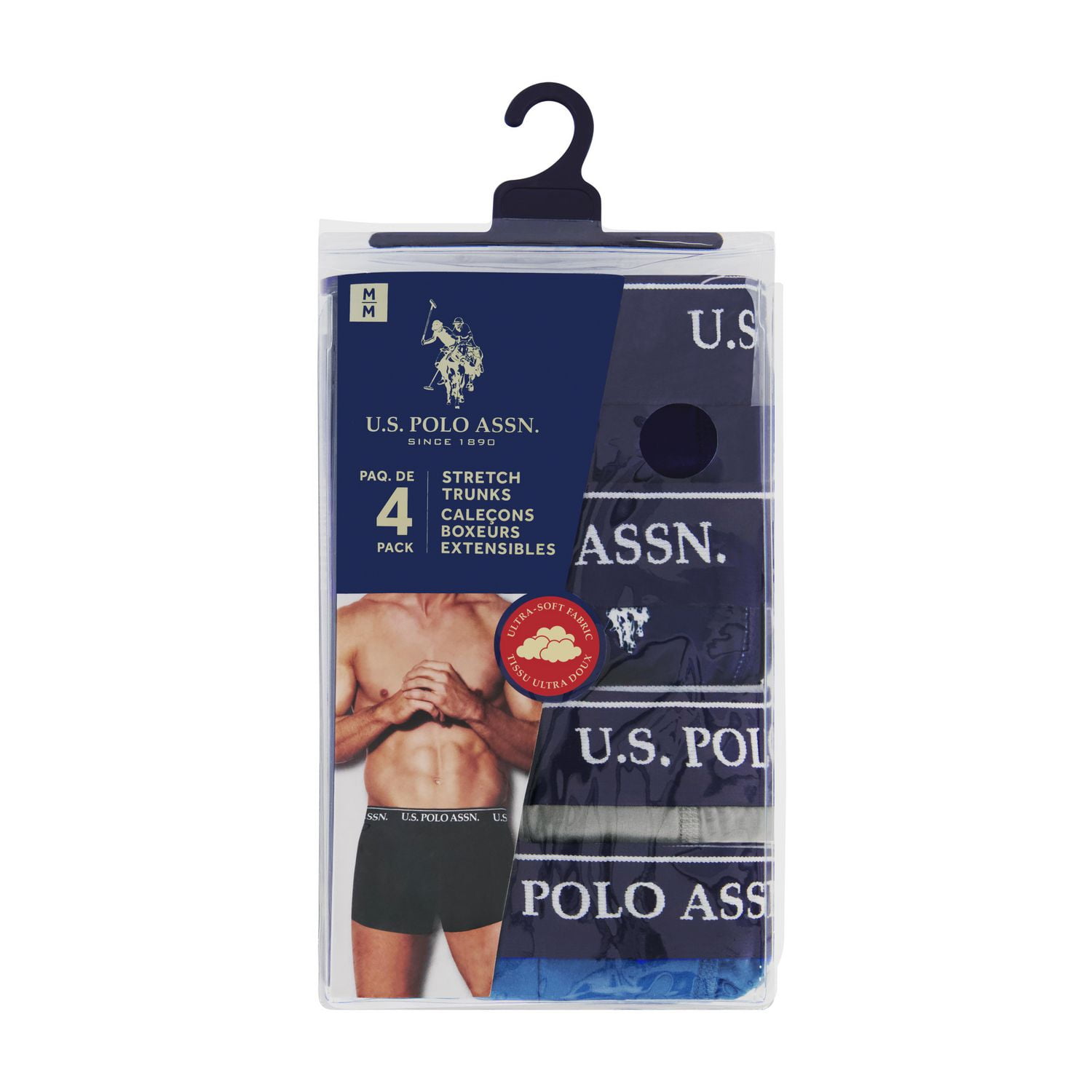 Paq. de 4 caleçons boxeurs ultradoux U.S. POLO ASSN. pour hommes