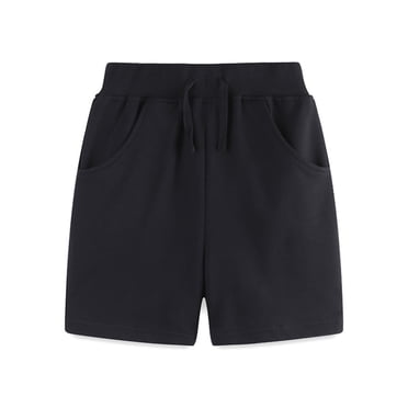 WUANDIXFA Toddler Baby Boy Shorts Boys Summer Casual Comfort Daily Wear Shorts Baby Boys Spring Classic Solid Color Loose Short Pants Black,7 Years