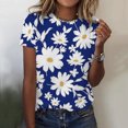 thumbnail image 2 of Birdeem Femmes Surdimensionné Été Décontracté Manches Courtes Col Rond Manches Imprimées Hauts Blouse Ample, 2 of 4