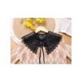 thumbnail image 5 of INSPIRE CHIC Faux Col Détachable, Mini Col Cape à Broderie Semi-Transparente avec Volants pour Chemisier Noir-1, 5 of 5