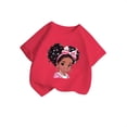 thumbnail image 3 of PMVFHDE Hauts pour Filles Hauts pour Fille Hauts pour Fille T-Shirts Tendance pour Fille T-Shirts Graphiques pour Filles T-Shirts Graphiques pour Enfant Fille T-Shirt Graphique à Col Rond à Manches Courtes T-Shirt Rose Vif,13-14 Ans, 3 of 5