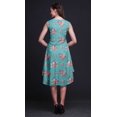 thumbnail image 4 of Bimba Robe d'Été Sans Manches à Col Rond pour Femmes, Imprimée de Feuilles Bleues et de Bégonias, Tenue Décontractée - XX-Grand, 4 of 6