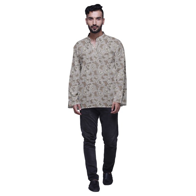 Atasi Cotton Ethnic Short Kurta For Boys Printed Party Wear Kurta For Men