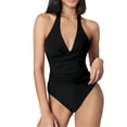 thumbnail image 3 of Swimwear Suit Women V One Control Pieces Bathing Tummy Ruched Swimsuits, Suitable For College Life, 3 of 8