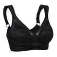 thumbnail image 4 of Wingslove Women's Full Coverage Plus Size Bra Non Padded Wireless Minimizer Bra, Black 40G, 4 of 7