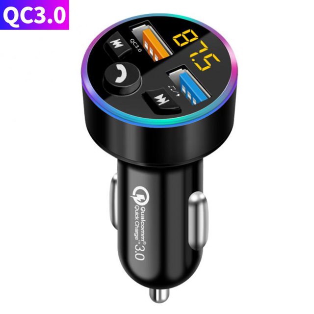 JaJaBor FM Transmitter Audio Receiver Car MP3 Player 3.1A Dual USB Fast Charging Bluetooth-compatible 5.0 Handsfree Car Kit