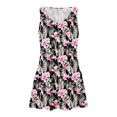 thumbnail image 4 of Staron Robes d'Été pour Femmes, Coupe Ample, Col en V, Boho, Fluides, Robe d'Été avec Poches, Voyage, Plage, Ligne A, Imprimé Floral, Sans Manches, TTG, 4 of 7