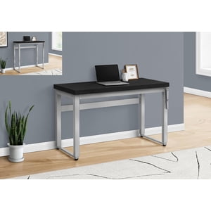 Monarch Specialties Computer Desk, Home Office, Standing, Adjustable, 48"l, Work, Laptop, Metal, Laminate, Black, Grey, Contemporary, Modern