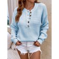 thumbnail image 1 of EGNMCR Cardigans pour Femmes, Pulls pour Femmes Mode Décontractée Col en V Couleur Unie Manches Longues Blouse Pull pour Femmes, 1 of 6
