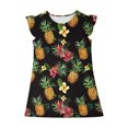 thumbnail image 4 of RXIRUCGD 2025 Vêtements d'Été pour Enfants Robe d'Été à Manches à Volants pour Filles 4-14T, 4 of 7