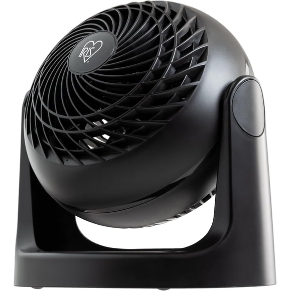 IRIS USA WOOZOO Desk Fan Air Circulator 3 Speeds 360° Tilt, Black