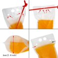 thumbnail image 4 of Tomnk 200 Pcs Sachets de Boisson Transparents Sacs à Smoothie Sacs Refermables à Fermeture Éclair Robustes à Main Sachets Translucides Autoportants en Plastique Sacs à Boire Gousset de Fond 2,4 Pouces avec 200 Pcs Stra, 4 of 7