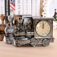 thumbnail image 3 of Shisuyan Antique Locomotive Shape Alarm Clock Plastic Model Alarm Clock Creative Desktop Decor (Grey), 3 of 8
