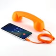 thumbnail image 1 of jesticaly Retro Phone Style Landline Handle Clear 3.5mm Style Handle Receiver Classic Telephone Style Receiver Clear Calls orange, 1 of 6