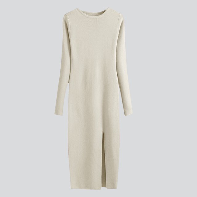 Dvkptbk Chandails pour Femmes Chandail pour Femmes Robe Tricotée Tricotée Robe Moulante à Manches Longues pour Femmes Jupe Portefeuille Moulante Vêtements en Liquidation