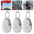 thumbnail image 4 of Jeu de Poulies Simples, Acier Inoxydable 3Pcs Bloc de Poulies Simples Robuste pour Pont Bateau, 4 of 8