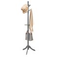 thumbnail image 5 of Patiojoy Free Standing Coat Rack Solid Wood Cat Tree w/9 Hooks & 2 Adjustable Height Grey, 5 of 5