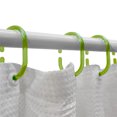 thumbnail image 4 of Anneaux de Rideau de Douche en Plastique Vert Lime Transparent - Ensemble de 12, 4 of 5