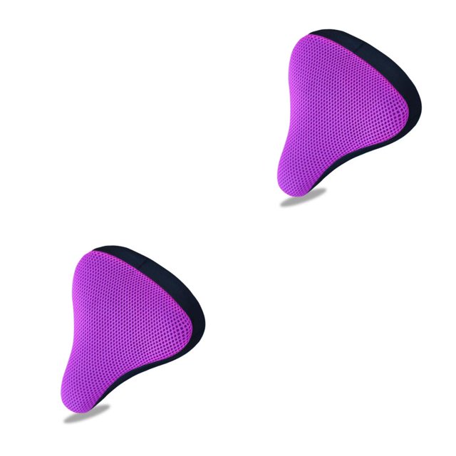 ziyahi Bike Seat Cover Breathable Padded Seat Cover for Riding Equipment Red Purple 2PCS