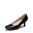 thumbnail image 2 of DREAM PAIRS Escarpins à Talon Bas pour Femme Pat Bridal Wedding, Luvly-Black-pat - 8 (Luvly), 2 of 4