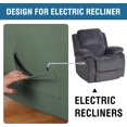 thumbnail image 4 of Super Stretch Recliner Couch Covers Chair Cover Form Fitted Non Slip Reclining Slipcovers for Standard Large Recliner, Soft Thick, 4 of 7