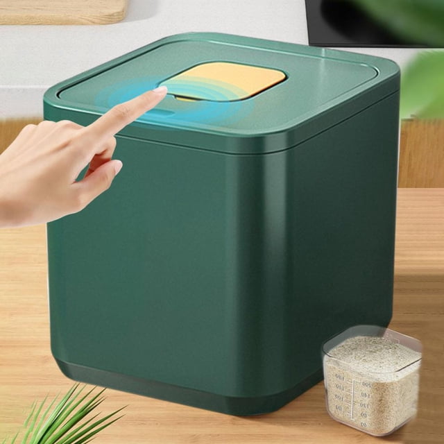 Feltree Protection Against Tides Sealed Rice Bucket Household Food Storage Box Rice Storage Jar Press Open Lid High Temperature Resistants Can Hold 5 Kg of Rice