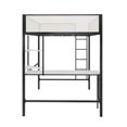 thumbnail image 2 of Novogratz Axel Metal Loft Bed with Desk and Shelves, Twin, 2 of 8