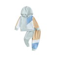 thumbnail image 1 of SUNSIOM Infant Baby Autumn 2Pcs Outfit Contrast Color Long Sleeve Hoodies Sweatshirt Tops Long Pants Set Fall Clothes, 1 of 8