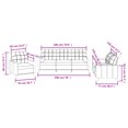 thumbnail image 4 of vidaXL 3 Piece Sofa Set with Pillows Dark Grey Fabric, 4 of 5