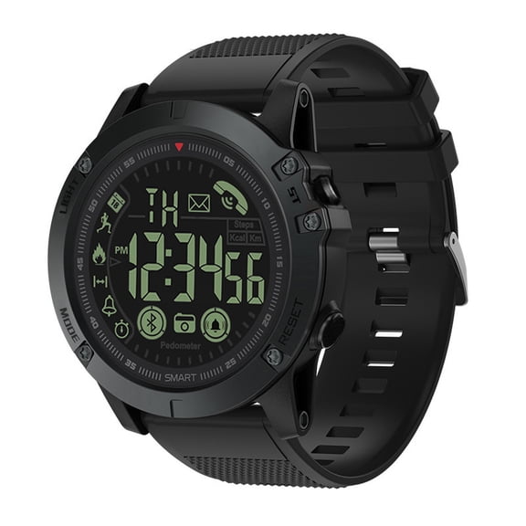 Militär Smartwatch för män med lång batteritid, militär smartwatch för män, militär smartwatch med stoppur, aktivitetsmätare för män för Android iOS (svart)