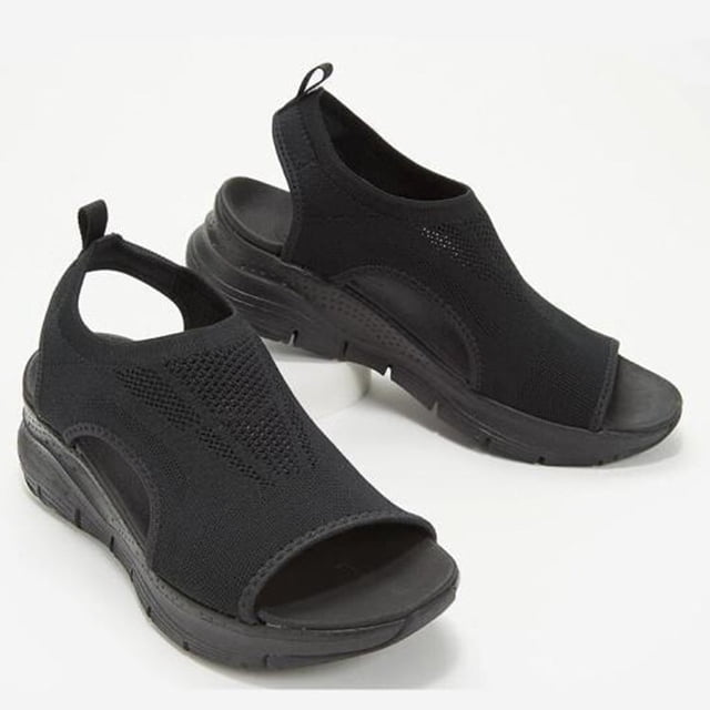 HONEYRAIN Sandales Tricotées de Marche pour Femmes Chaussures Décontractées 3 Couleurs