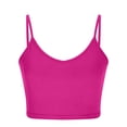 thumbnail image 4 of Dealovy Camisole Courte à Bretelles Ajustables pour Femmes, Coupe Basse, Décontractée d'Été, Unie, Ajustée, Basique, 4 of 6