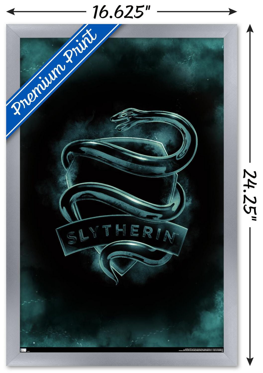 Harry Potter - Slytherin Crest Magic Wall Poster, 22.375" x 34"