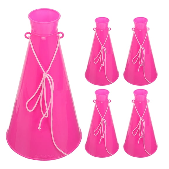 Shisuyan Mégaphones en Forme de Trompette Rose 5 Pcs 9.1X4.9X4.9in
