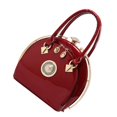 thumbnail image 3 of Purse Handbag for Women Patent Leather Satchel Top Handle Bag Red, 3 of 6