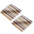 thumbnail image 1 of Leojiow 2Pcs " Striped Handkerchief & Towel Set – Versatile Purpose Cloths For Kids Tea Service Bar Countertops Or Daily Cleaning – Absorbent Soft And Stylish For Home & On The Table Use" 30X30Cm, 1 of 6
