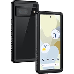 MYKOMI Pixel 7 Dossier téléphonique, IP68 Etanche Étanche Étui avec Protecteur d'écran intégré, Couverture de téléphone antichoc pour Google Pixel 7, Noir/Clear