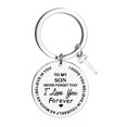 thumbnail image 3 of Creative DIY To My Son Stainless Steel Last Name 26 Letter Keychain 2.5x2.5cm, 3 of 8