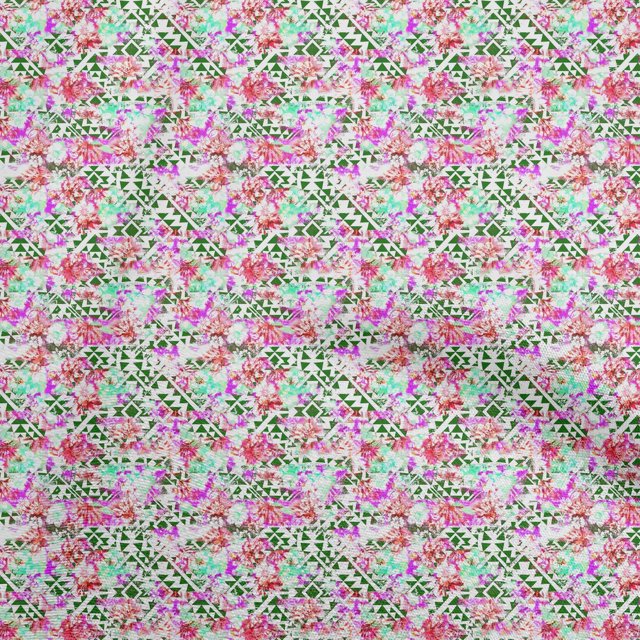 oneOone Rayon Green Fabric Tribal Sewing Craft Projects Fabric Prints By Yard 56 Inch Wide