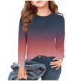 thumbnail image 2 of MeetoTime Chemises Imprimées à Manches Longues pour Enfants Blouses Habillées Décontractées Col Rond pour Bébés Filles 3 - 14 Ans, 2 of 5