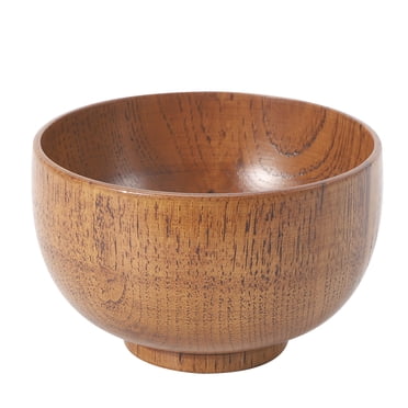 Dining Bowl,Fruit Salad Noodles Rice Noodles Bowl Wooden Bowl High Capacity